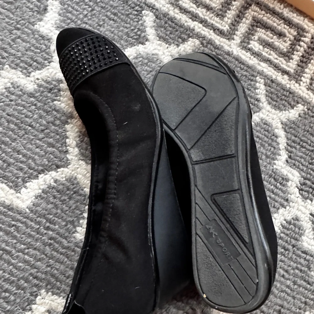 Anne Klein Sport Black Heels with Studded Detail - Picture 7 of 7